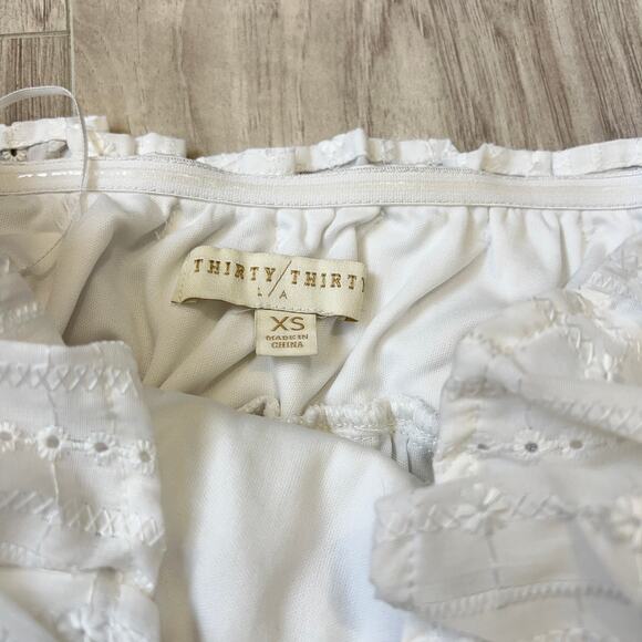 Thirty Thirty LA White Eyelet Crop Top Size XS - Picture 2 of 10